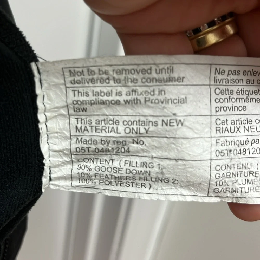 Lululemon Goose Down Black Puffer‎ Lightweight Fleece Hybrid Full Zip